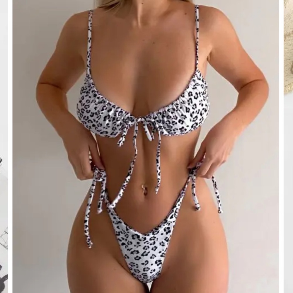 Two piece bikini set - leopard size M
